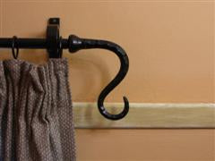 Shepherds Crook Finial End for Curtain Rods