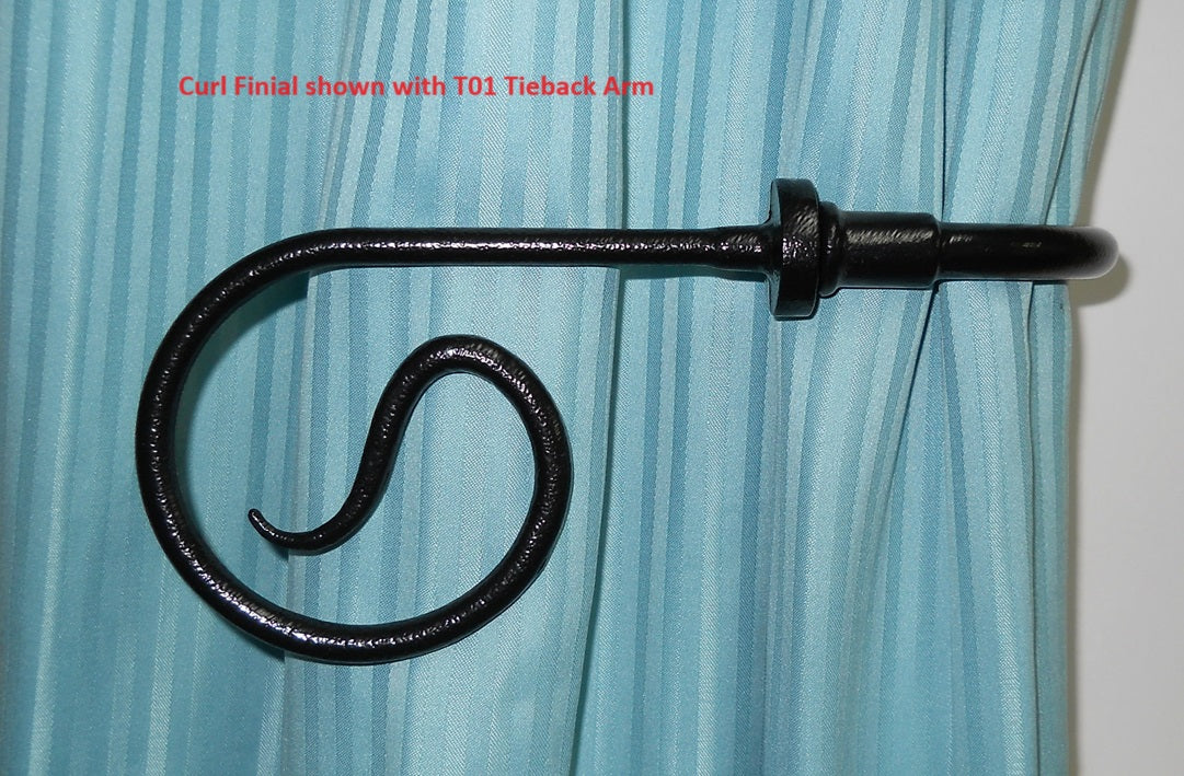 Curl Finial End for Curtain Rod