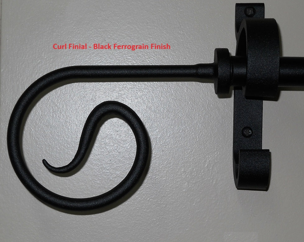 Curl Finial End for Curtain Rod