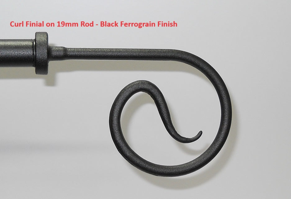 Curl Finial End for Curtain Rod
