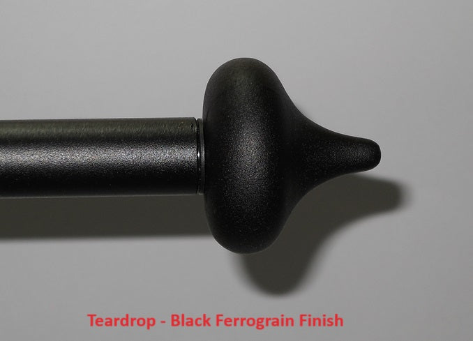 Teardrop Finial End for Curtain Rods