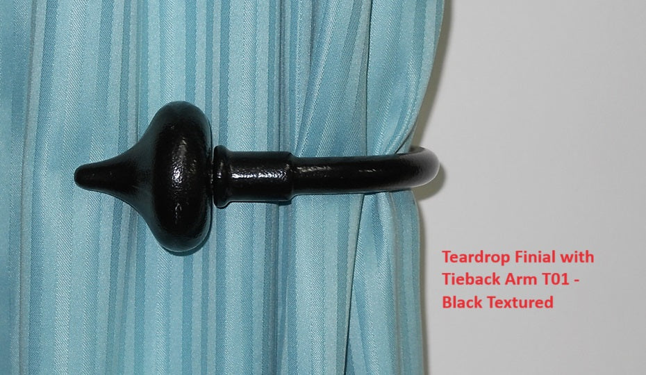 Teardrop Finial End for Curtain Rods