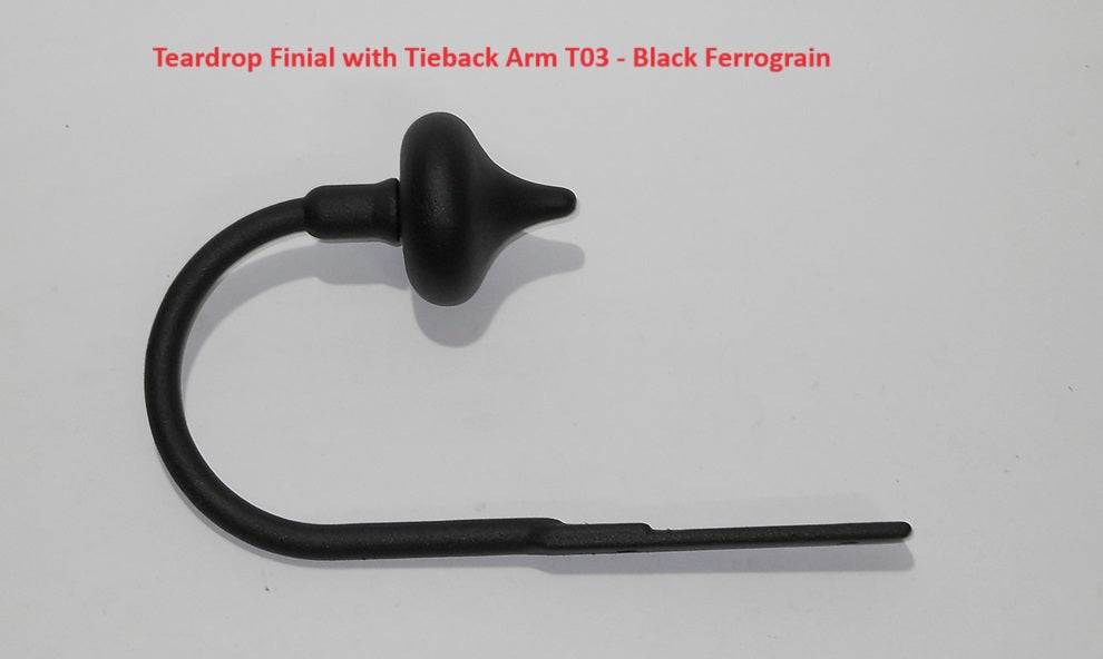 Teardrop Finial End for Curtain Rods