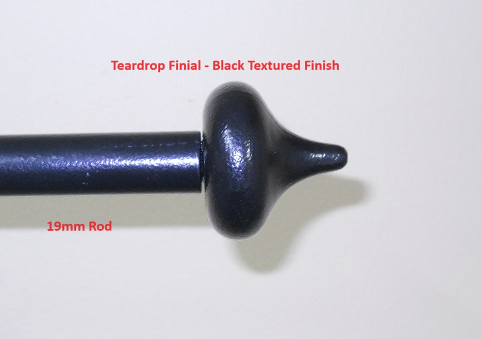 Teardrop Finial End for Curtain Rods