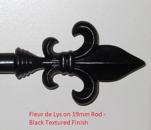 Fleur De Lys Finial End for Curtain Rod