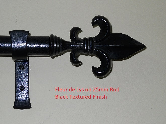 Fleur De Lys Finial End for Curtain Rod