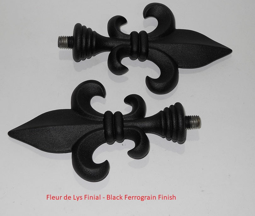 Fleur De Lys Finial End for Curtain Rod