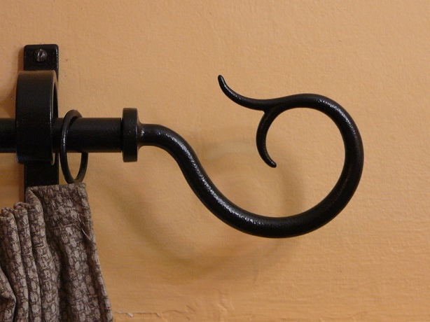 Split Curl Finial End for Curtain Rod