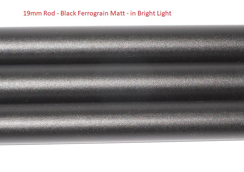 19mm Steel Curtain Rod - Black