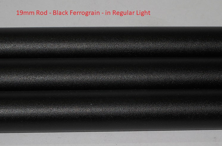 19mm Steel Curtain Rod - Black