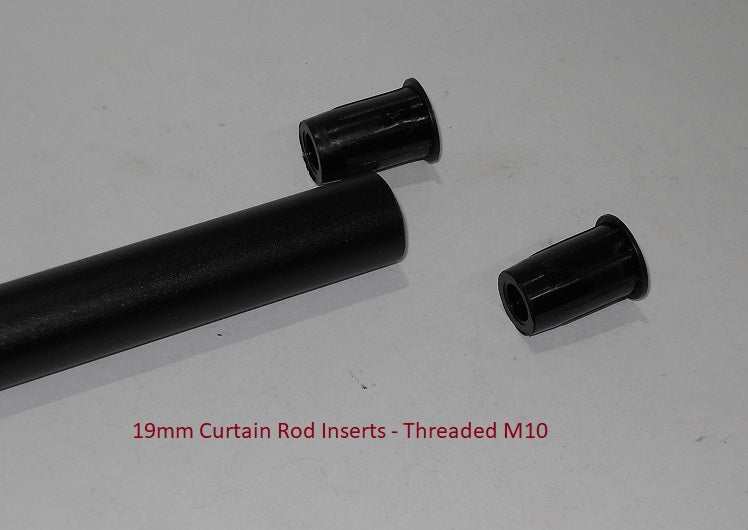 19mm Steel Curtain Rod - Black