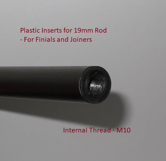 19mm Steel Curtain Rod - Black