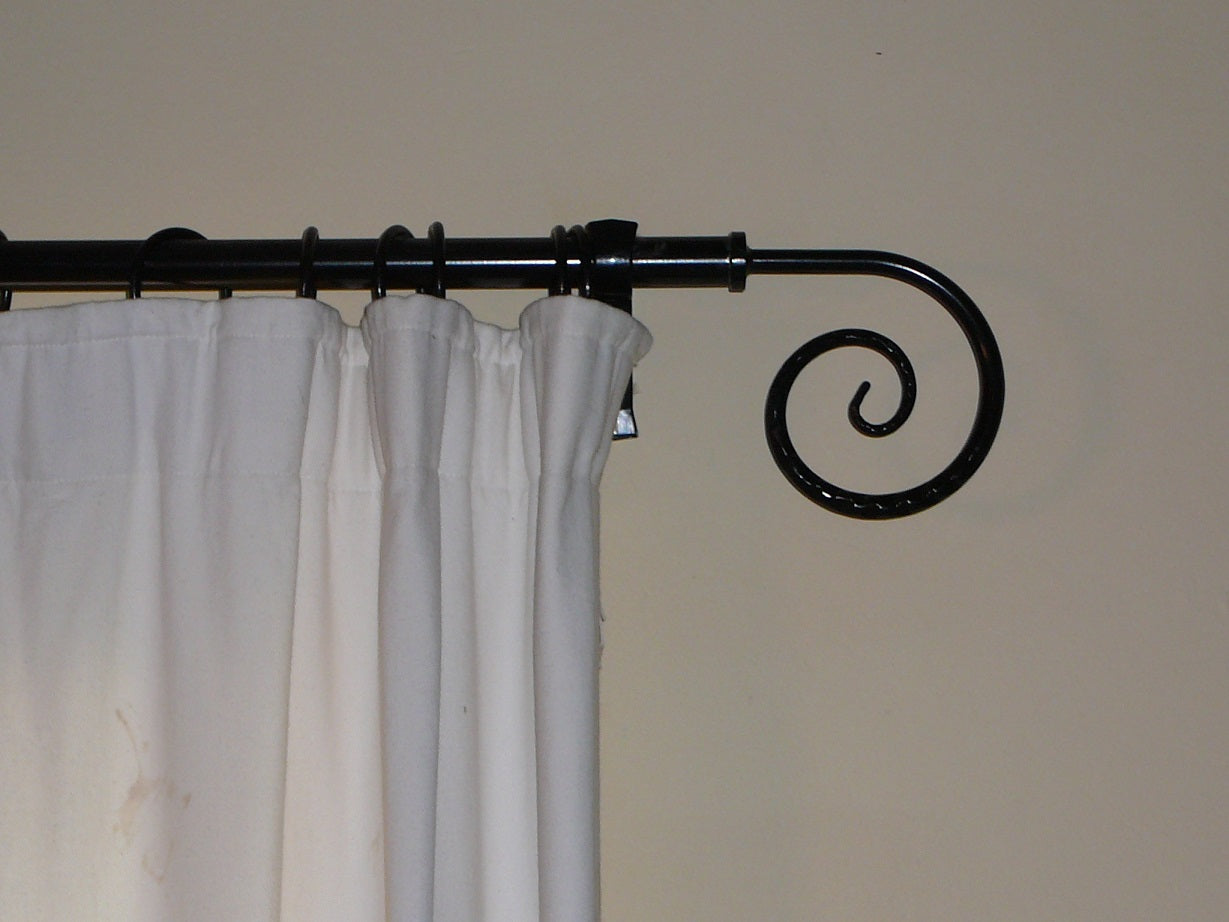 Scroll Finial End for Curtain Rods