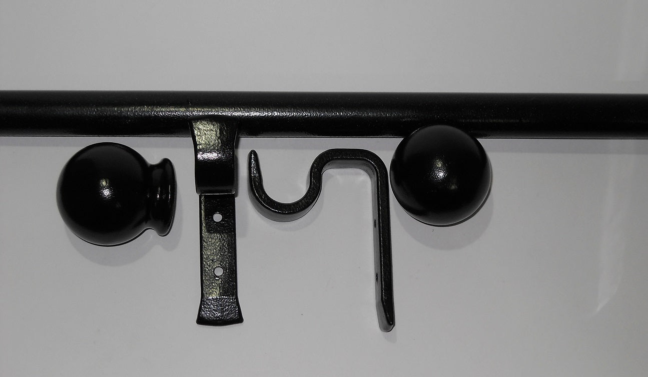 Curtain Rod 25mm with Gothic Ball Full Set - 2,0m