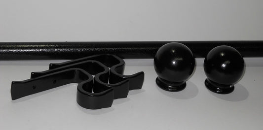 Curtain Rod 25mm with Gothic Ball Ends - Full Set - 3,0m