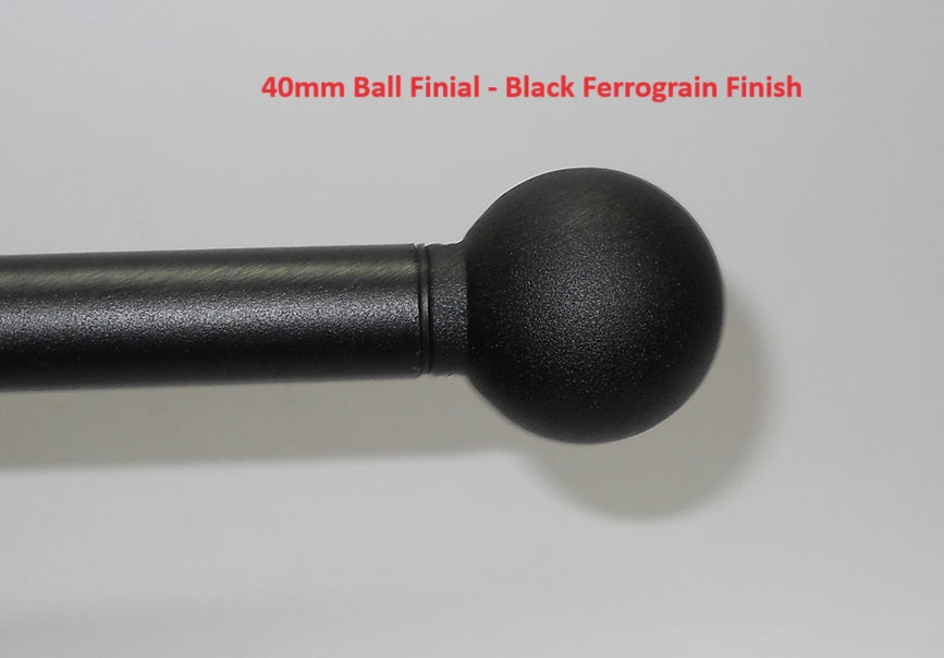 Ball 40mm Finial End for Curtain Rods