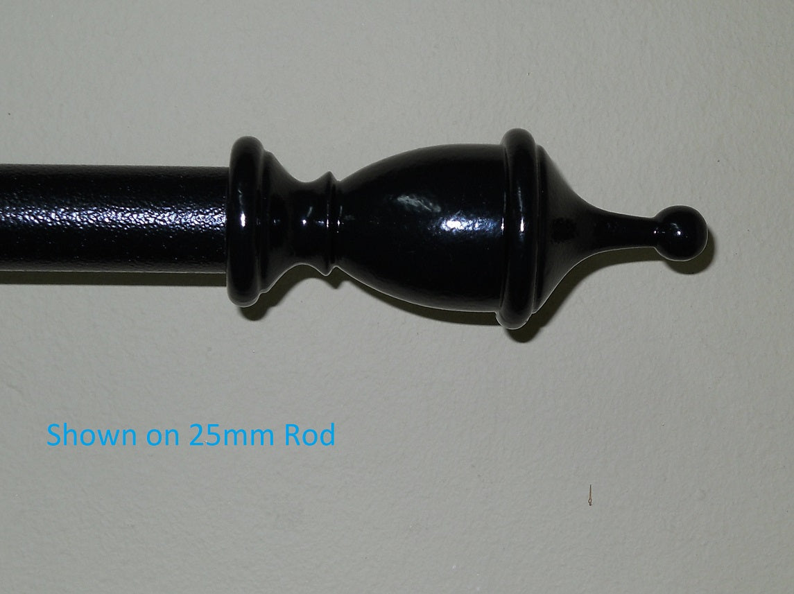 Vial Finial End for Curtain Rods