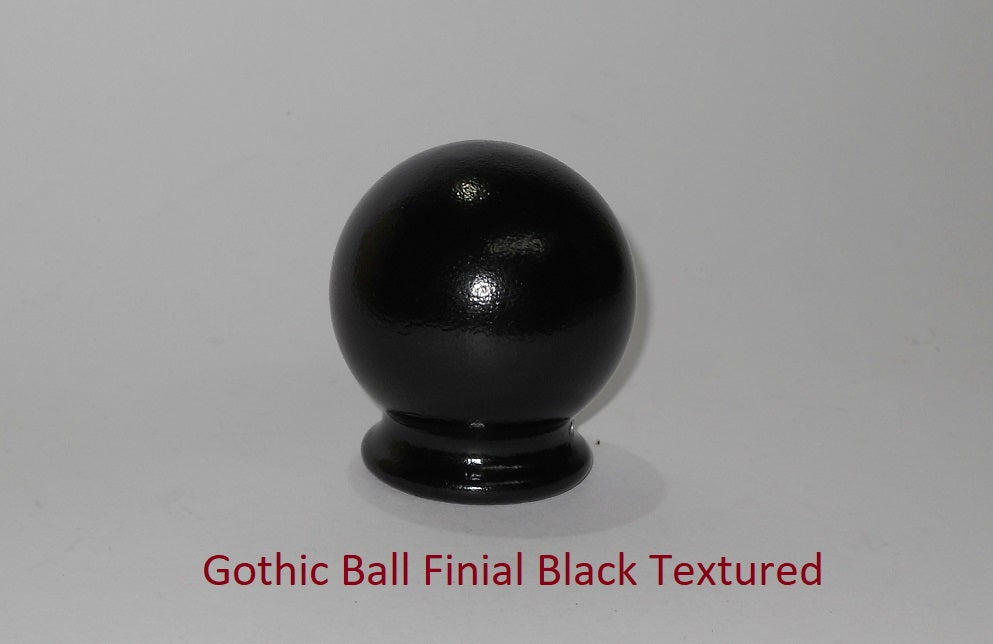 Gothic Ball Finial for Curtain Rod