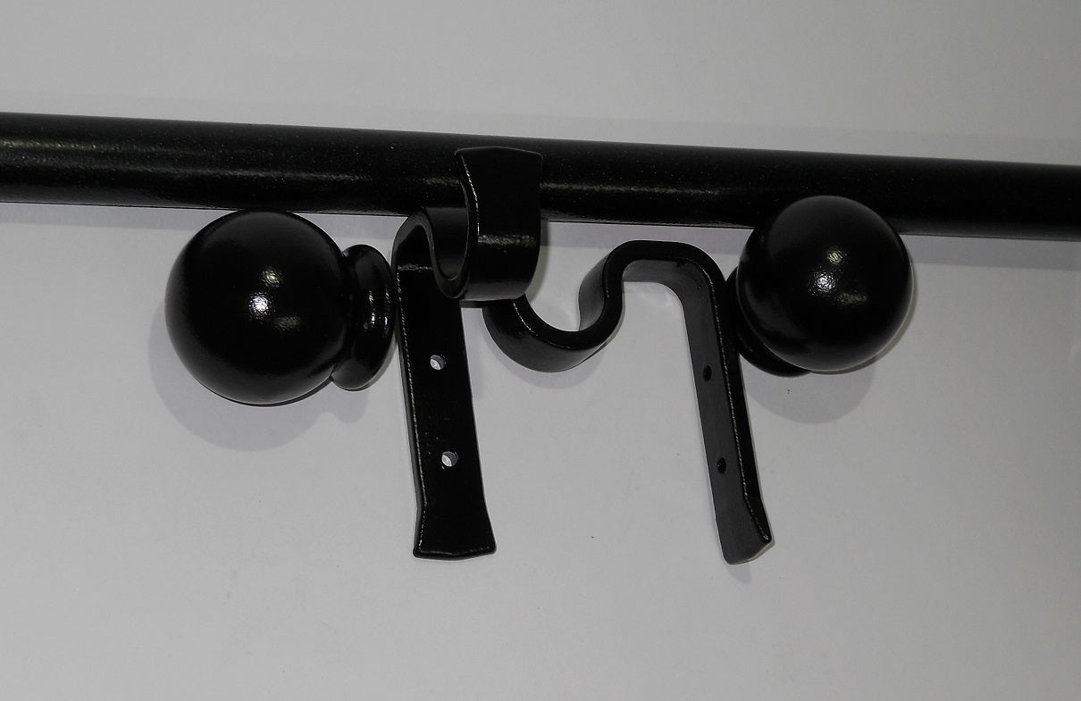 Curtain Rod 25mm with Gothic Ball Full Set - 2,0m