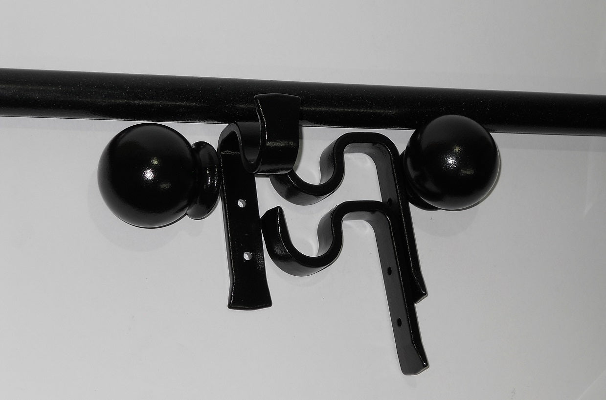 Curtain Rod 25mm with Gothic Ball Ends - Full Set - 3,0m